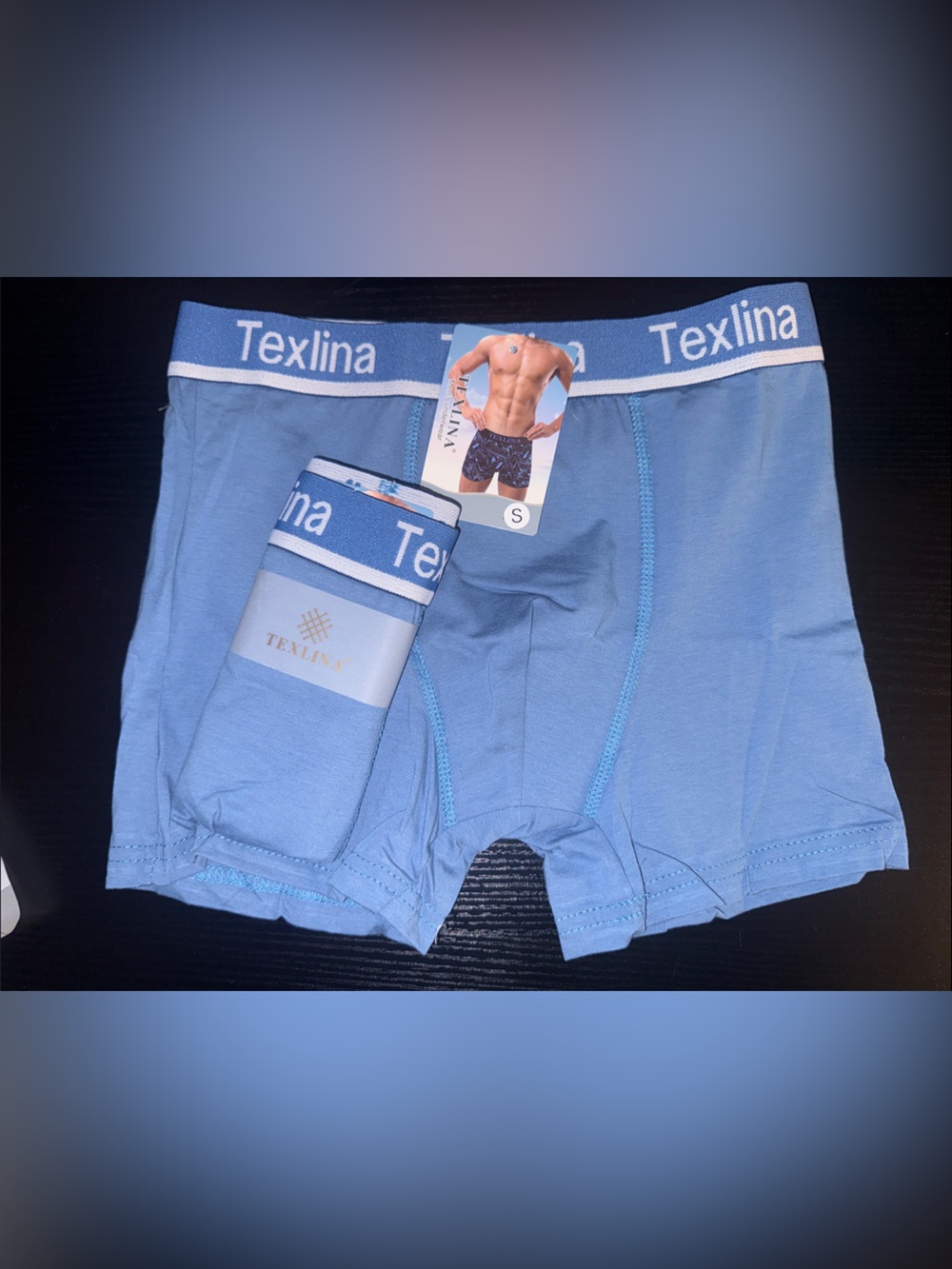 Two Men's Light Blue Boxer Briefs - Comfort Stretch